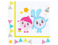 1502-4579 Салфетка Малышарики Флажки 33см 12шт/G	