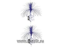1505-0261 Каскад вертик Снежинка сереб/син 2,1м/G