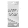 Y Фигура 89 буквы HAPPY B-DAY SILVER 59см Х 90см
