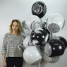M 12"/30см BLACK&WHITE (шелк) 4 ст. рис Иллюзия 25шт