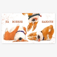 1509-2873 Конверт д/денег НА ШАЛОСТИ Корги