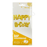 Y Фигура 88 буквы HAPPY B-DAY GOLD 59см Х 90см
